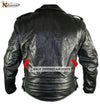 Xelement B7210 'Cool Rider' Men's Black Vented Leather Motorcycle Jacket