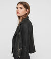 Women's CARGO LEATHER BIKER JACKET