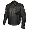 Xelement XSPR105 'The Racer' Mens Black Armored Leather Racing Jacket