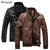 WENYUGH 2019 New Fashion Autumn Male Leather Jacket Plus Size