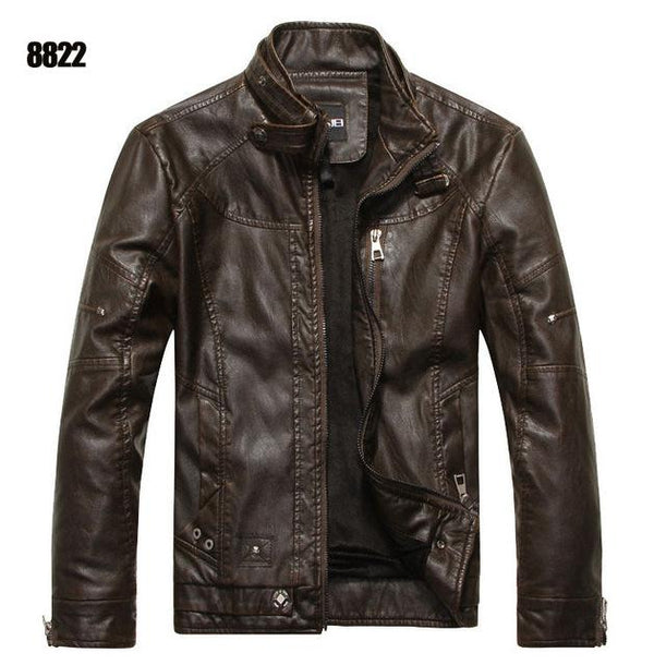 New arrive brand motorcycle leather jacket men men's leather jackets